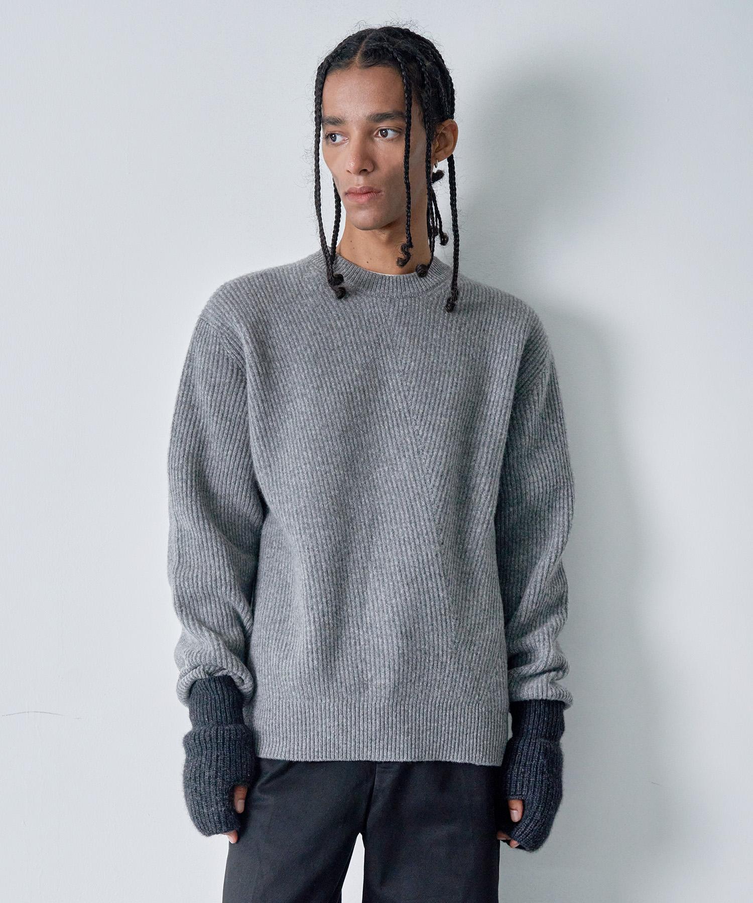 Pilot Asymmetrical Knit Pullover (Grey) Gray/M