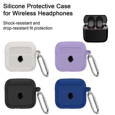 Silicone Headphone Protective Case Anti-dust Waterproof Wear-resistant with Hanging Hook Wireless Earphone