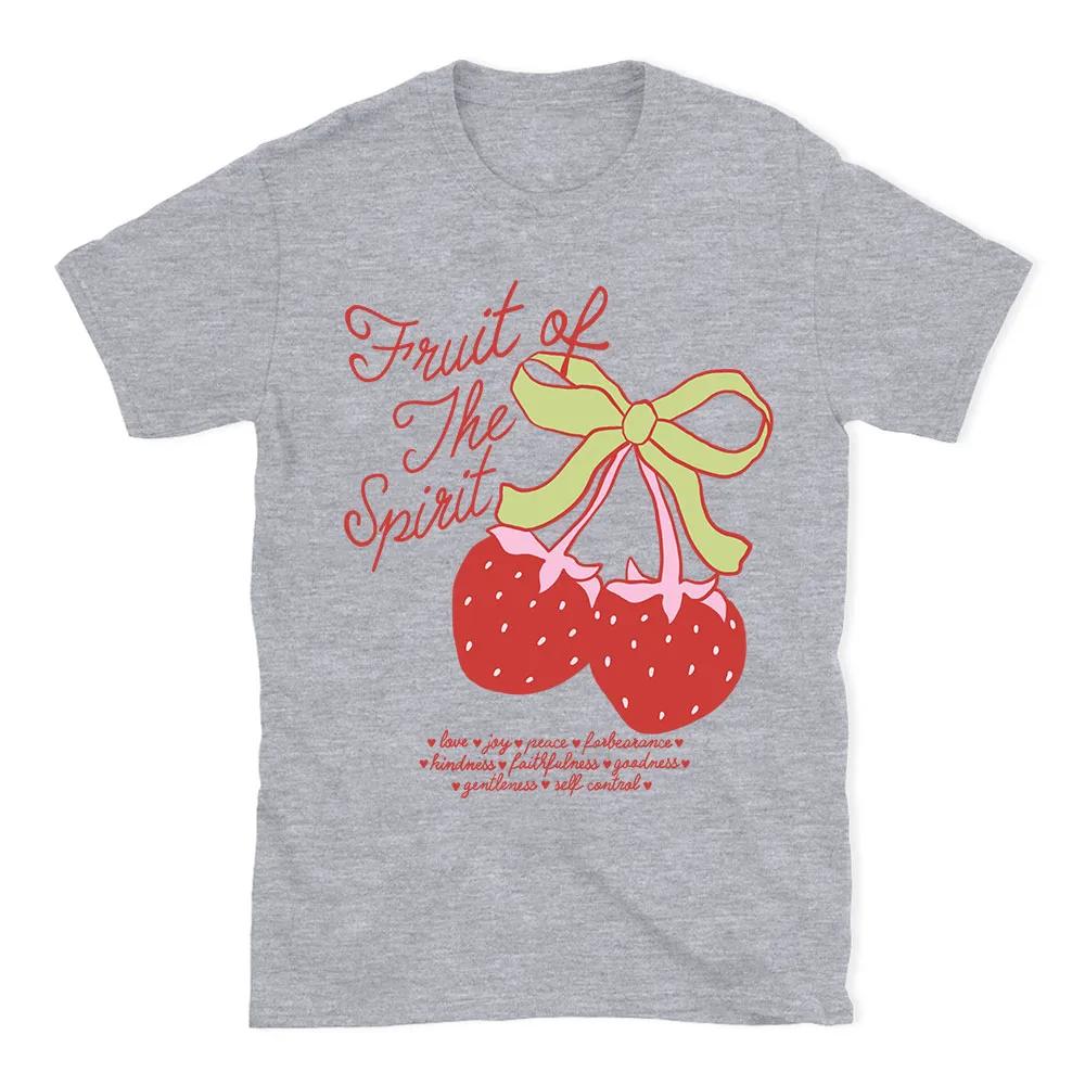 Summer 2026 New Fruit of The Spirit Christian Unisexs Tshirt Fashion Hot Sale Round Neck Unisexs and Womens Same Print Tshirt