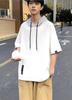with cut and short big big big room [NEKORA] Hoodie, T-shirt hood, top, sew, sleeve, spring, summer, pullover, stylish, thin, men's T-shirt, t,