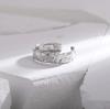 Irregular Tin Foil Texture Bump Ring Female Punk Hip Hop Trend Personality Adjustable Index Finger Ring