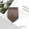 2024 Men's Jacquard Polyester Silk Tie - Floral and Stripe Design