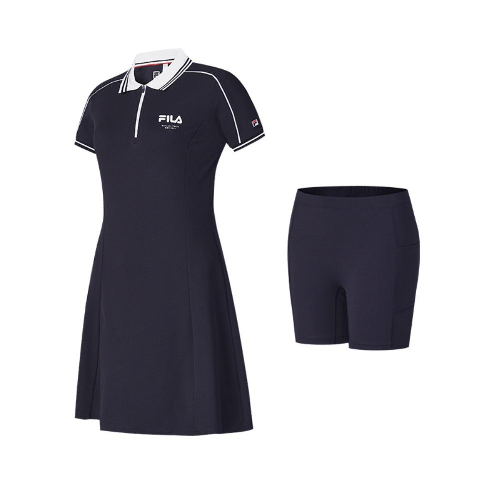 New FILA Short Sleeved Dress Women's RD Royal Blue A11W523324F-NV
