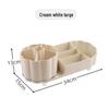 Rotating Cosmetic Organizer: Large Capacity Desk Storage & Lipstick Holder with Brush Compartments.
