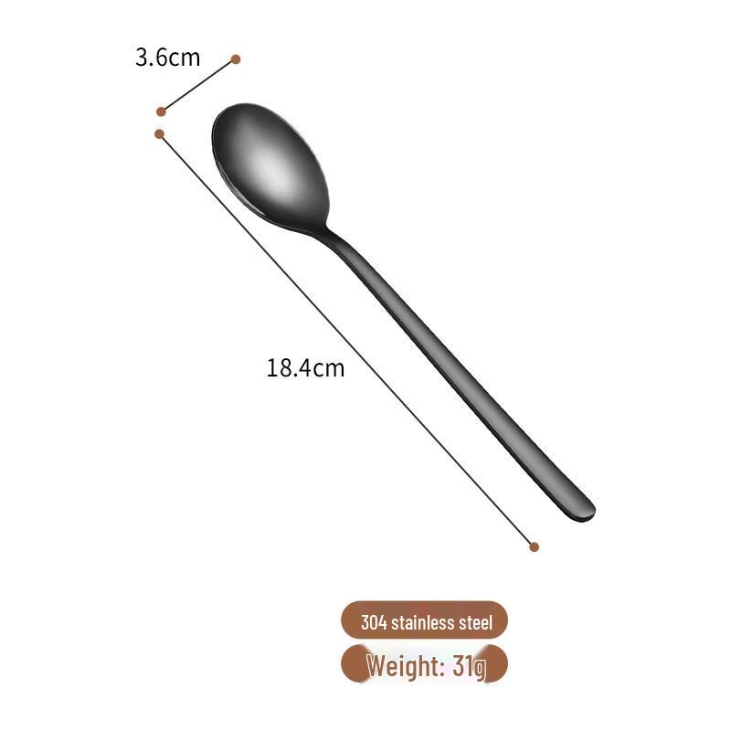 Korean Style Stainless Steel Long-Handle Serving Spoon and Utensil Series
