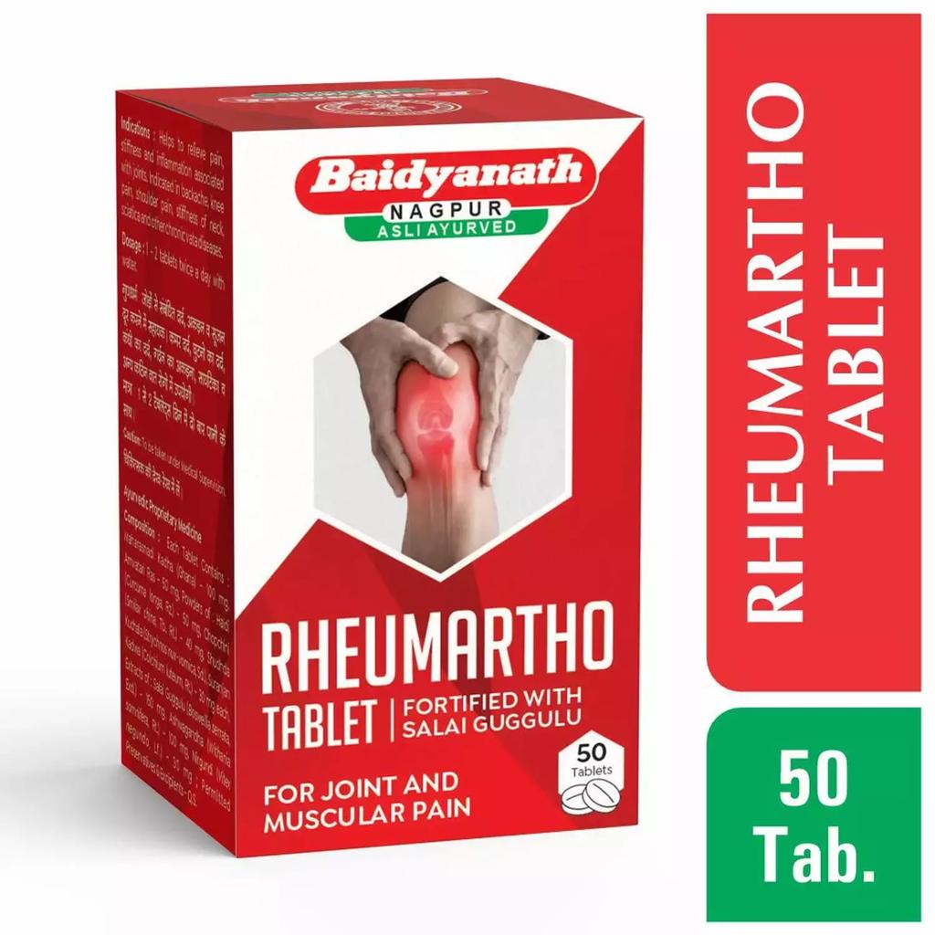 Baidyanath Rheumartho Ayurvedic Joint Care Tablets For Flexibility And Mobility Support | 50 Tablets Each | Pack Of 2 | Natural Wellness Formula