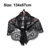 Cute Lace Flower Shawl Thin Bandanas for Women Fashion Sweet Headscarf Shawl  Pastoral Style