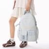 Schoolbag Backpack Female Middle School Student Korean Version Versatile Class Backpack Sweet Girl Simple Casual Lace High School Student School Bag