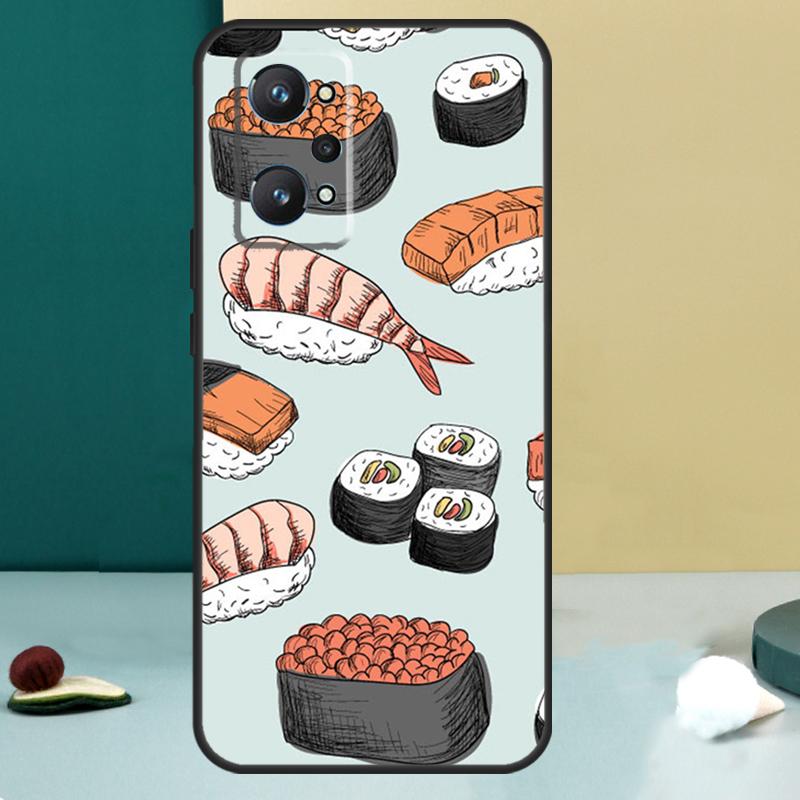 Pizza Sushi Food Donuts For Realme 14 13 Pro Plus 10 11 12 GT 5 6 6T GT7 Pro C61 C55 C53 C51 C21Y C25S C75 C67 Case