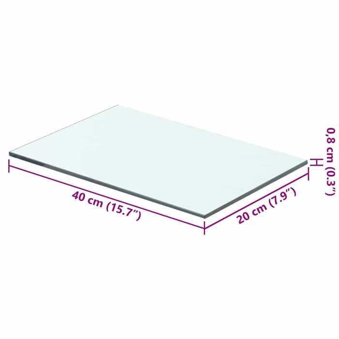 VidaXL Panneaux d'étagère 2 pcs Verre Transparent 40 x 20 cm