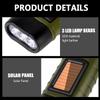 Hand Crank Dynamo Traditional Design for Outdoor Camping Mountaineering LED Flashlight Portable Torch Lantern Solar Power Tent Light