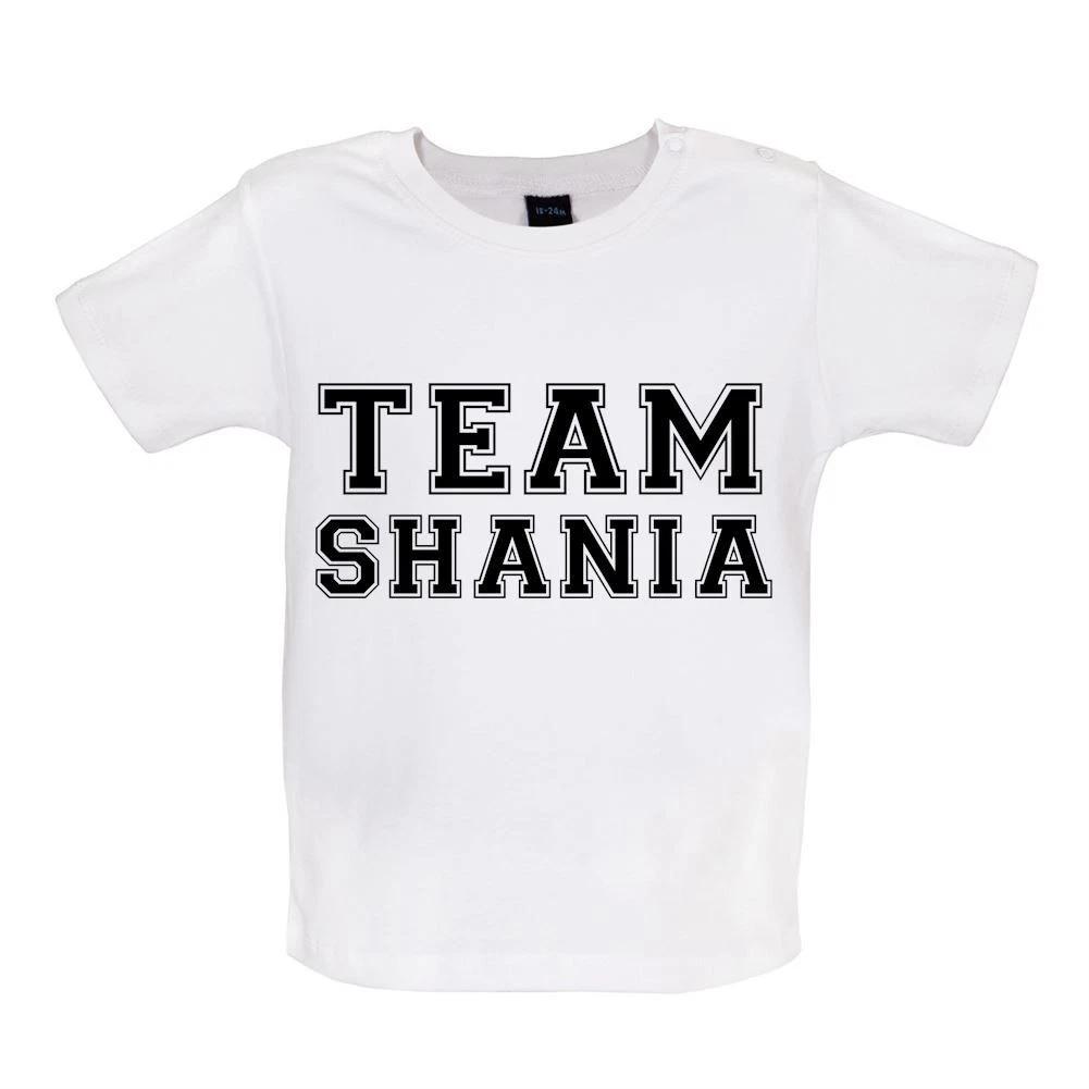 

Team Shania - Baby Kids Boys Girls Unisex T-Shirt / Romper - Love Music Tour Gig Pop Twain Styles 150
