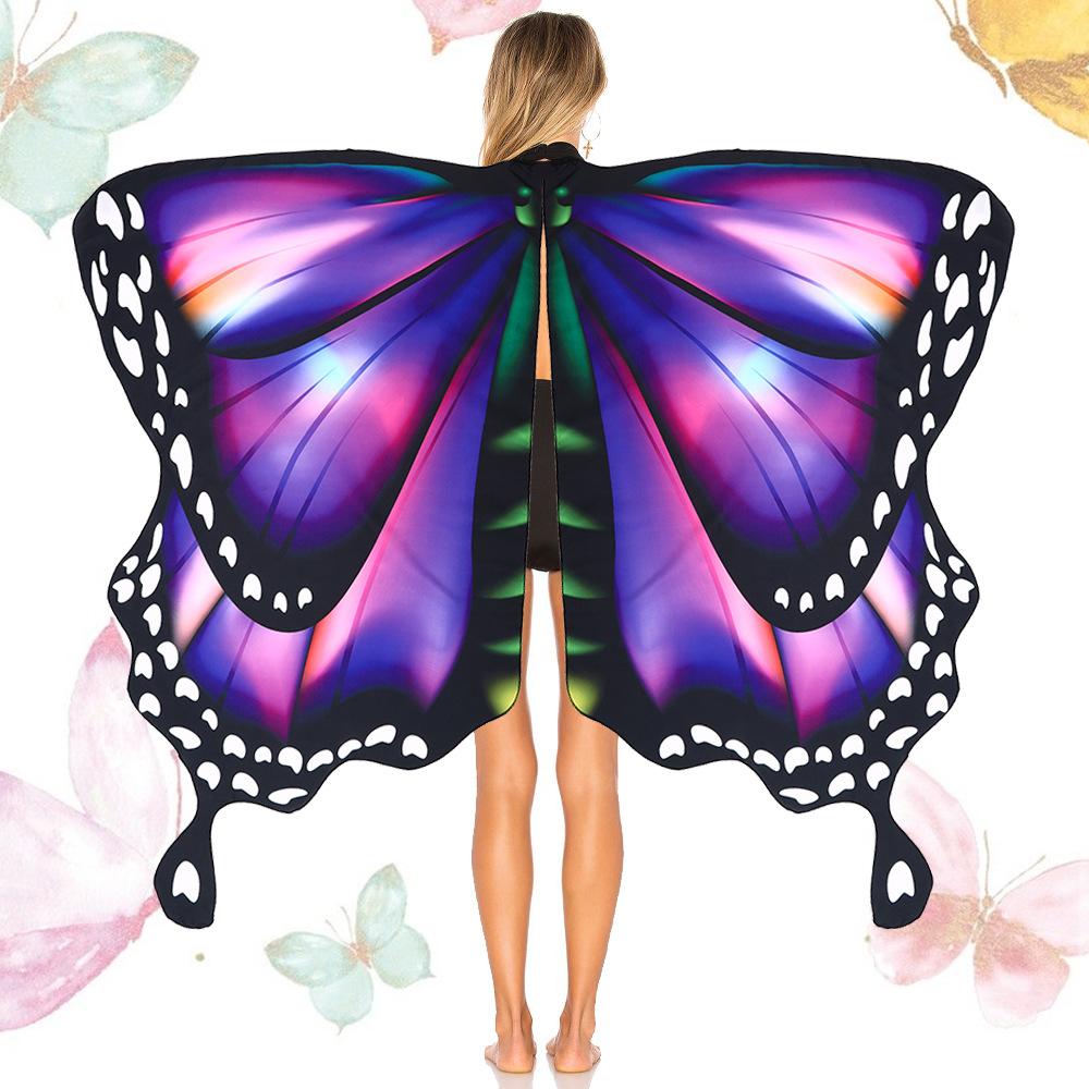 Halloween cos butterfly wings shawl stage performance rotating cape European and American new big butterfly cape