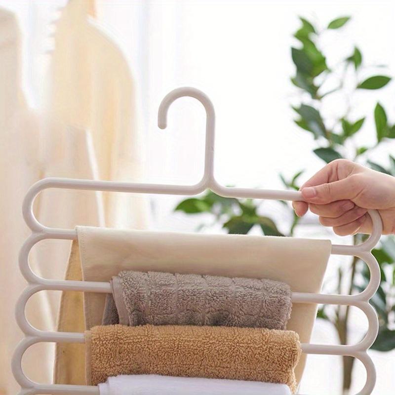 1pc Space-Saving Pants Hanger Closet Organizer for Pants, Jeans, Trousers, Skirts, Scarf Bedroom Wardrobe Storage and Balcony Clothes Drying Rack