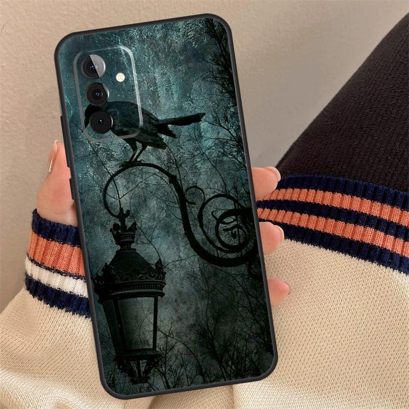 Goth Raven Case For Samsung Galaxy A14 A54 A34 A24 A52 A32 A22 A12 A51 A71 A33 A23 A13 A53 Cover Funda