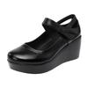 Small Size 32-43 Shallow Med Block Heels Mary Janes Women Pumps 2025 Comfortable Platform Wedges Shoes for Office Mom Model