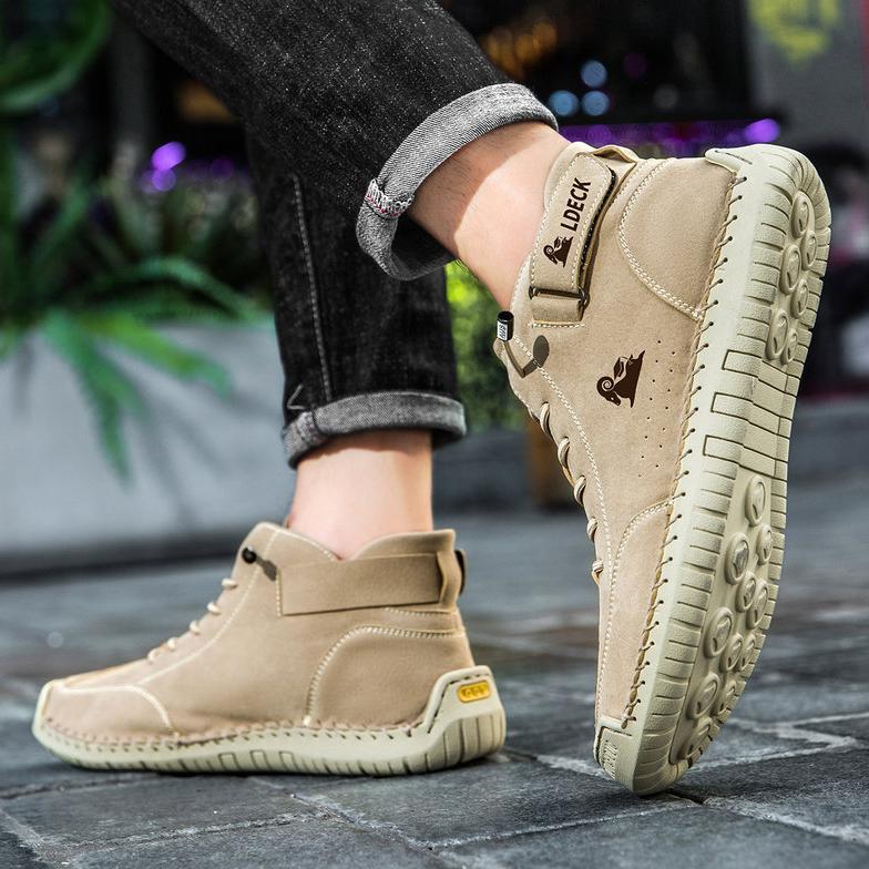 2024 Nové pánské velké boty pro volný čas protiskluzové vysoké top pro volný čas sportovní obuv módní návrhářka Ručně vyráběná pánská obuv 38-48