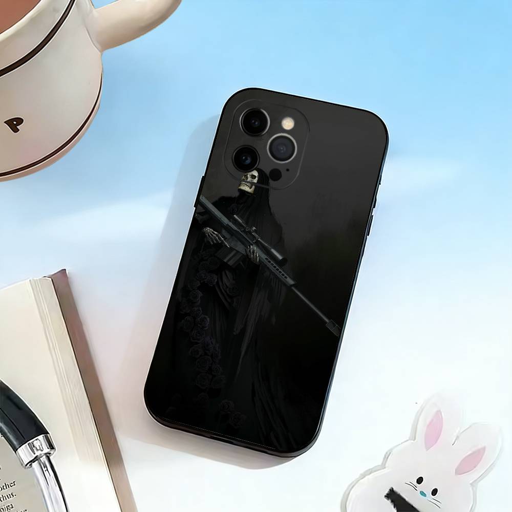 Reaper Skull Skeleton Gun-RSG  Phone Case Silicone Soft For IPhone 17 16 15 14 13 12 11 X XR Plus Pro Max Plus