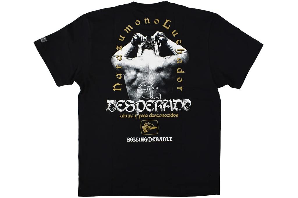 New Japan Pro-Wrestling El Desperado x ROLLING CRADLE Collaboration T-Shirt 2025 Black x White XXL 6608103865