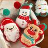 Lovely Santa Cartoon Plush Toy for Kids Keychain Christmas Tree Cartoon Santa Soft Charm Stuffed Reindeer Toy