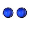 Simple round gemstone cufflinks for women, fashionable and unique, trendy, diamond-studded shirt cuffs, alloy.