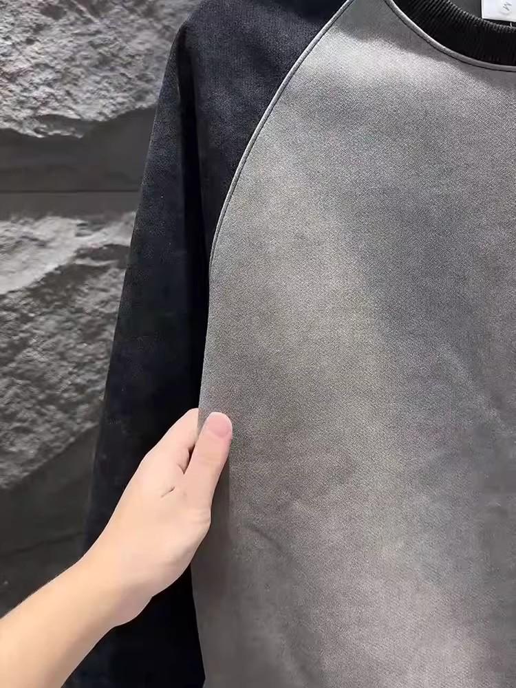 2025 Men's Korean Style Fleece Hoodie: Trendy Autumn/Winter Long Sleeve Pullover