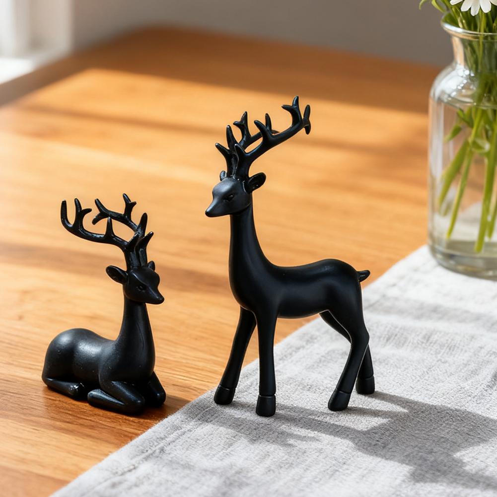 Weihnachtsrentier Dekoration Harz Stehend Sitzendes Hirschfigur Rentier Sitzend Stehend Hirsch Elch Skulptur Hirsch Statue Schränke