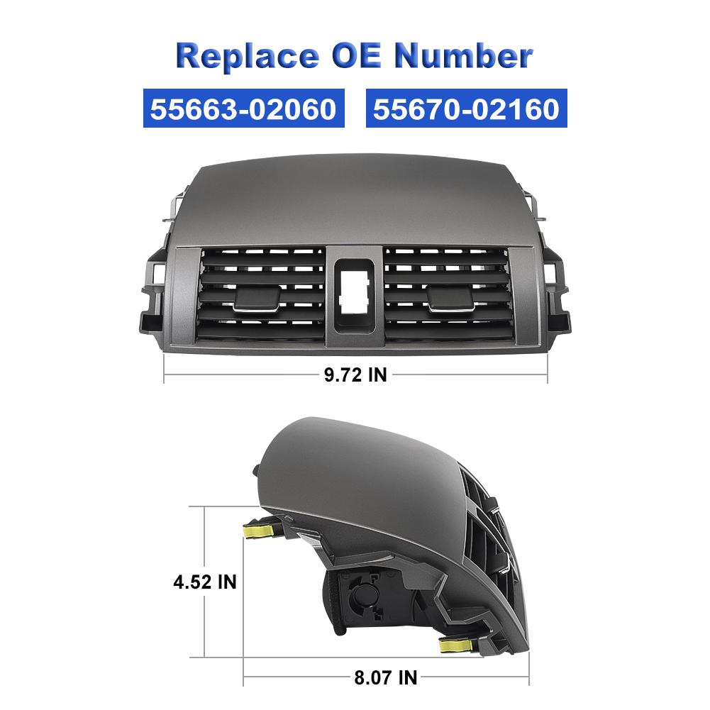 にに 2013 Toyota Corolla Accessories 55663-02060 Center Dash A/C