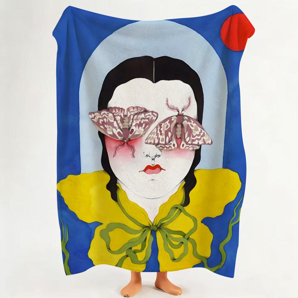 

Illustrator L Lou Benesch Throw Flannel Throw Blanket Suitable for Sofa Living Room Bedroom 75cmx90cm