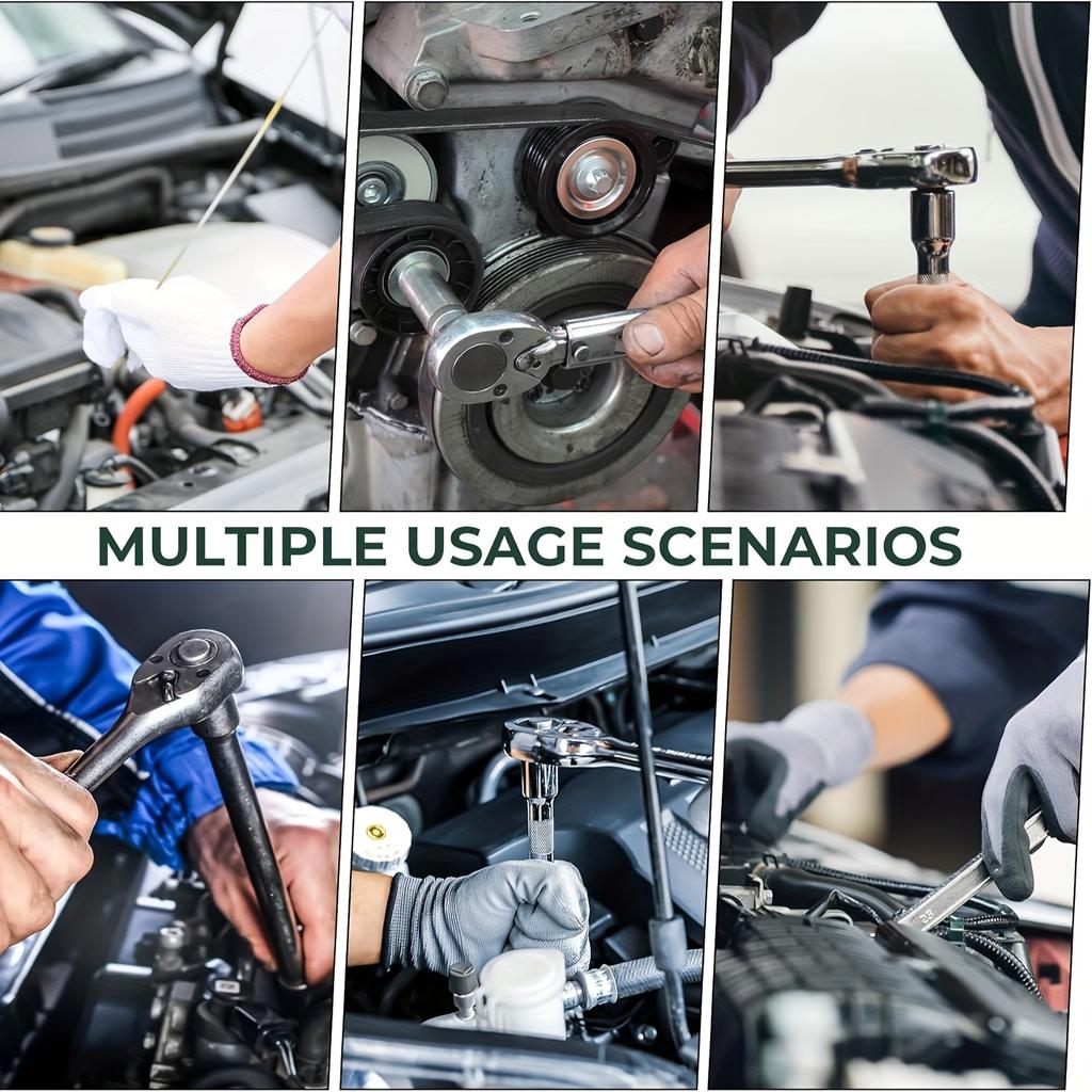 1/2,1/4,3/8 Inch Drive Ratchet Wrench Set,108/121/151pcs Drive Socket Set, With S2 & CR-V Sockets,Metric Hex Bit Socket Set