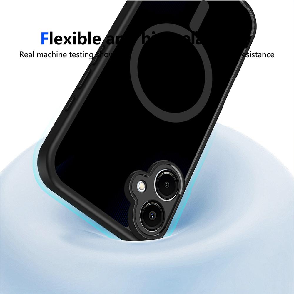 KEYSION Funda Magnética para Teléfono para Samsung A07 A06 A05 Silicona+PC Mate Translúcida Transparente Funda a Prueba de Golpes para Galaxy A05 A06 A07