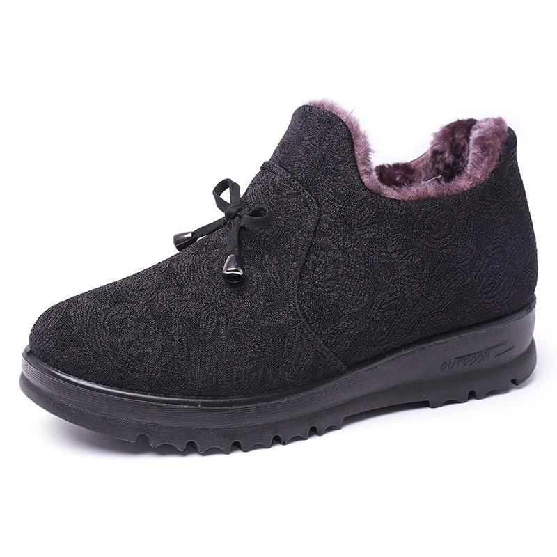 Cotton shoes women's new polyurethane women's cotton boots piled and thickened warm middle-aged mother cotton shoes