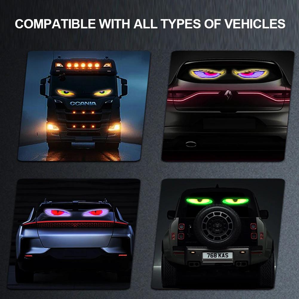 Devil Eye Car RGB LED Pixel Panel Light APP Control Soft Foldable Ambient Light DIY Programmable LED Panel Display Lamps Strips