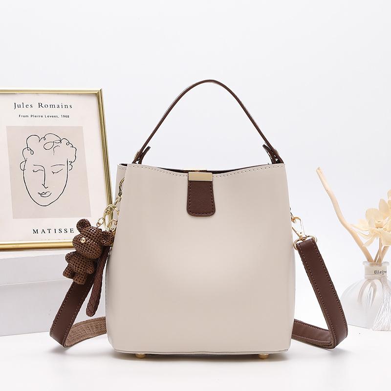 

Versatile Handbag Women S Tide Bucket Bag Soft Leather Niche Versatile High-End Messenger Bag