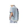 Li Ning X Marvel Kollaboration Disney Serie Sportlich Lässig Einfaches Shirt Herrenhemden Blau ASHS909-2