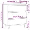 Sideboard Concrete Grey 60x35x70 cm Particleboard