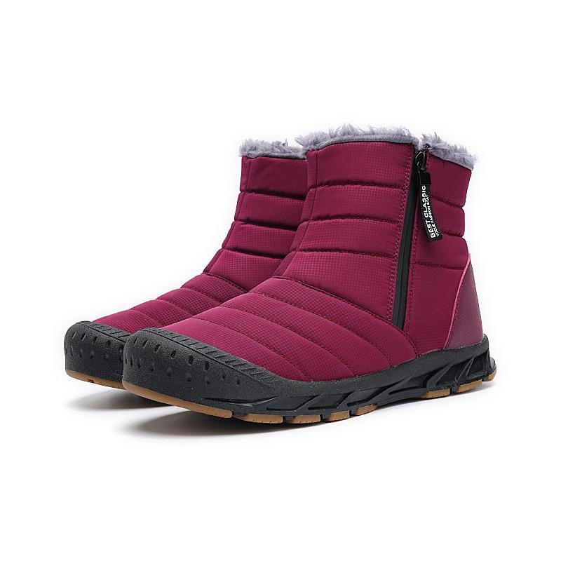 Unisex Baumwollstiefel Dickes Plüsch Warm Winterstiefel Outdoor Rutschfest Schneestiefel für Herren Damen Lässige Stiefelette Paar Winterstiefel
