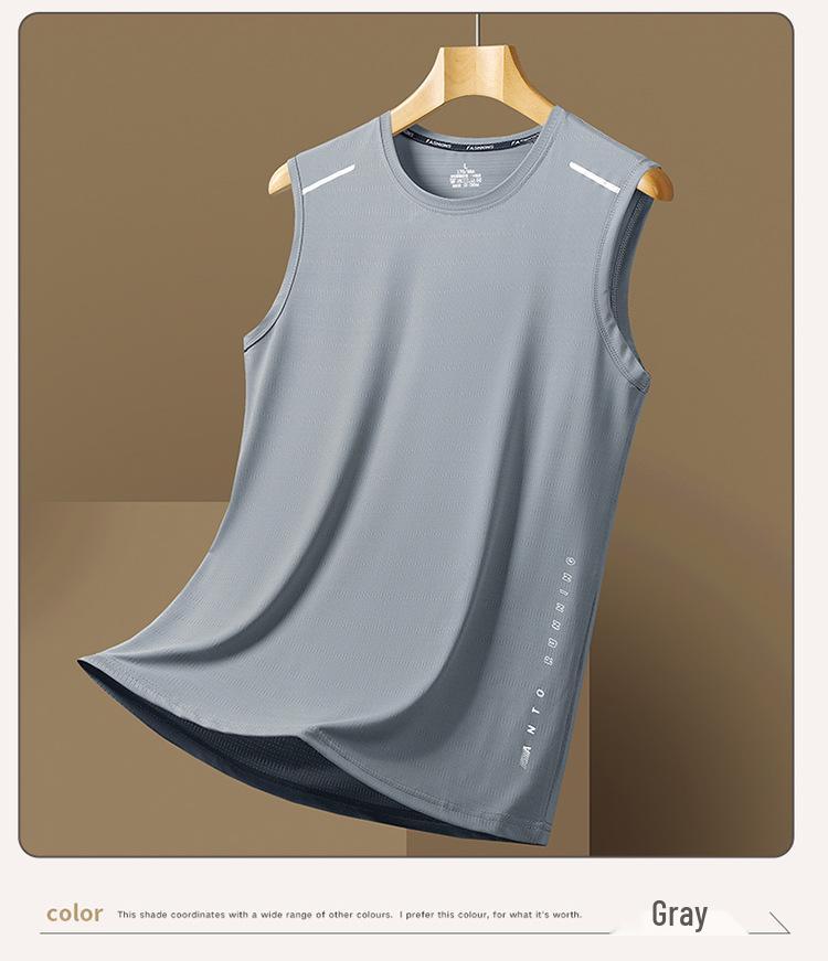 

2024 Men s Quick Dry Round Neck Short Sleeve Sports T-Shirt: Casual Running Fitness Mesh Breathable Design M сірий колір