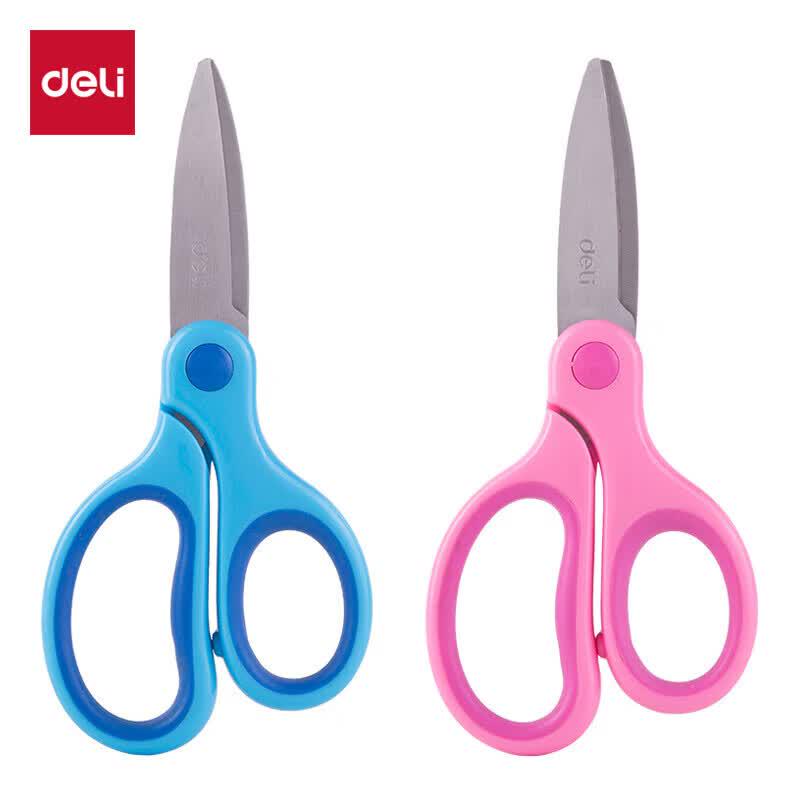 Deli 6074 Ergonomic Student Safety Scissors, 3-Pack