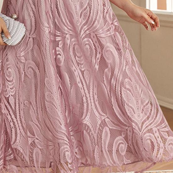 Женщины V шея Оборка Половина рукава Большой подол Кисточка Декор Плюс ...