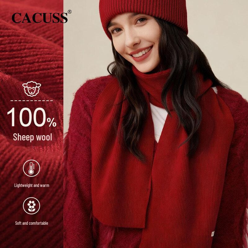 CACUSS Women's Pure Wool Winter Scarf