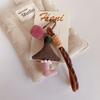 Bag Pendant Cute Fabric Mushroom Keychain Soft Stuffed Keyrings with Lanyard  Gifts