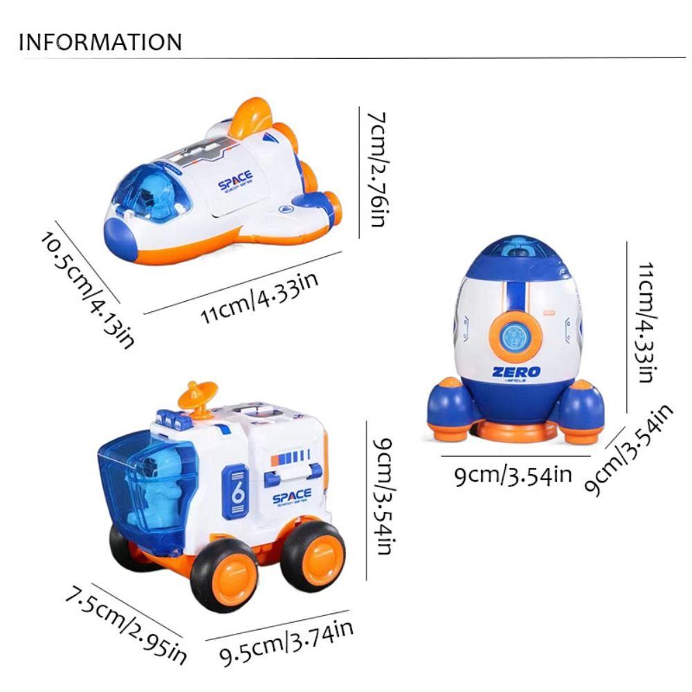 Spaceship Space Exploration Toys Space Vehicle Rocket Inertia Car Toy Educational Gifts