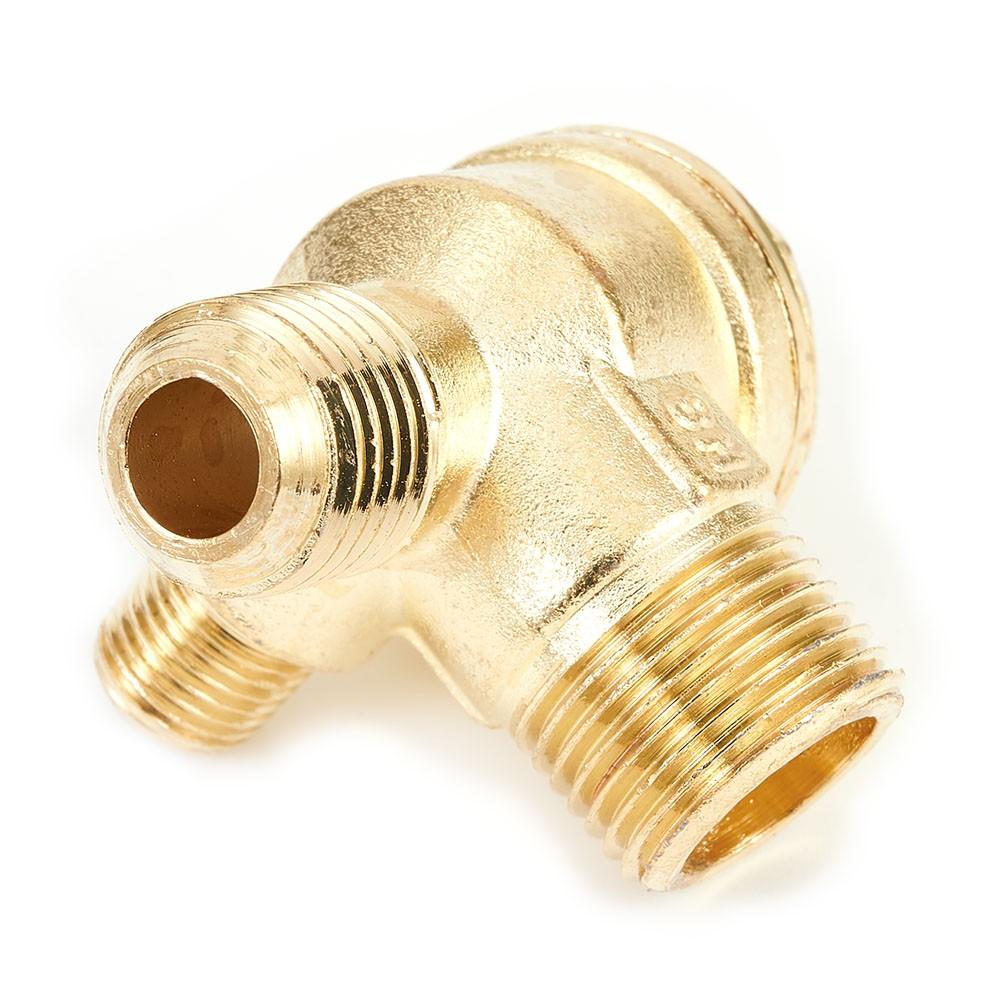 3 Port Check Valve Zinc Alloy Male Thread Connector Tool For Air Compressor