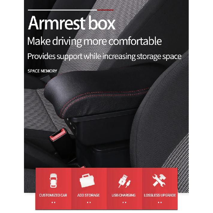 For Chevrolet SPIN car armrest box interior modification double-layer USB storage box center console car accessories elbow suppo