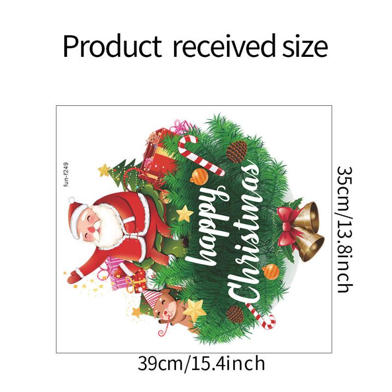 New Style Christmas Santa Claus Holiday Wall & Glass Stickers for Home Decoration