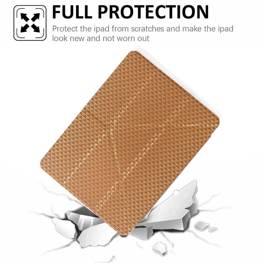 Tablet Case For iPad Air 11 (2025)/(2024)/Air (2022)/(2022)/Pro 11 (2022)/(2021)/(2020)/(2018),Pyramid-Patterned Leather+Acrylic Cover