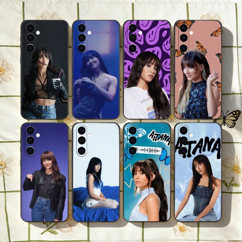 Singer A-Aitana Cuarto Azul Phone Case For Samsung Galaxy A73,A72,A71,A70,A53,A52,A51,Soft Silicone Black Cover