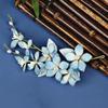 Original New Style Blue Hanfu Headdress: Ancient Classical Flower Hairpin Accessories