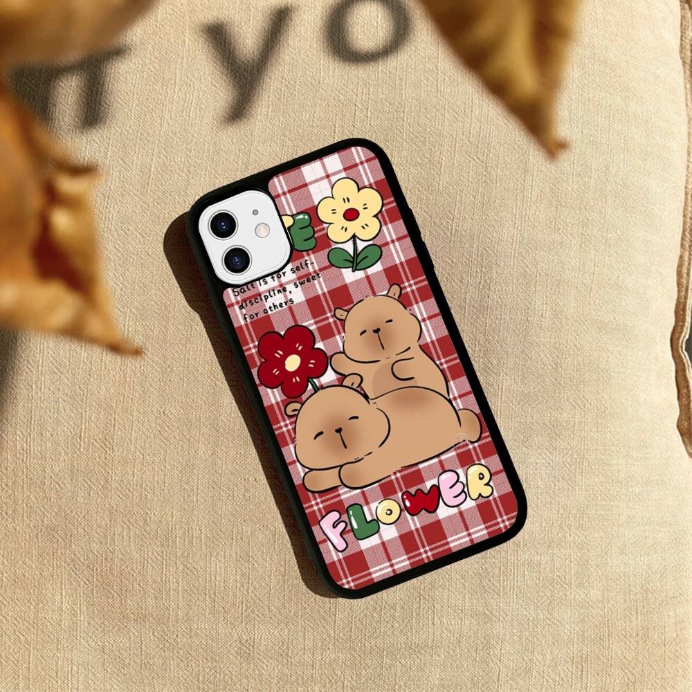 Cartoon Capybara Phone Case For IPhone 17 Pro 16 Plus 16 Pro Max 15 14 13 12 11 PC+TPU Back Cover